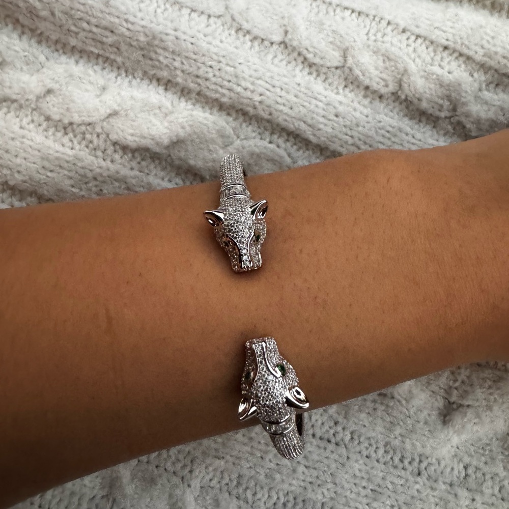 Silver designer bracelet adjustable